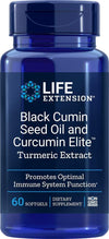 Life Extension Black Cumin Seed Oil &amp; Curcumin Elite Turmeric Extract, 60 Softgels freeshipping - Natural Health Store