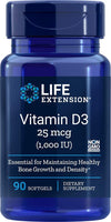 Life Extension Vitamin D3 1000 IU, 90 softgels freeshipping - Natural Health Store