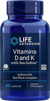 Life Extension Vitamin D and K with Sea-Iodine, 60 Capsules freeshipping - Natural Health Store